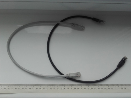 Kabel LAN RJ45, 50cm, szary, patch cord 6A UTP, 24AWG, używany