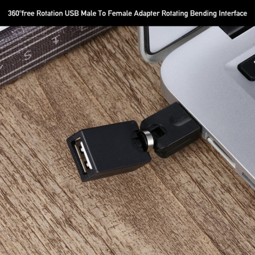 USB 2.0 męski na USB żeńskie, 360 stopni obrót o dowolny kąt, NOWY