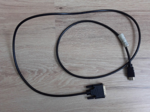 Kabel HDMI-DVI-D 1,5m, 150cm, Single Link, kolor czarny Używany Savio