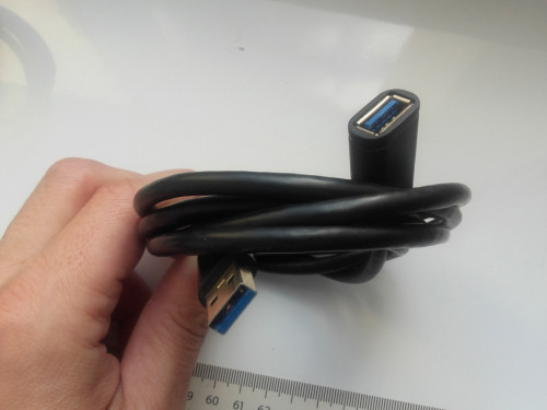 Przedłużacz USB 3.0 Unitek Y-C458GBK, używany, 1,5m, 9pin, czarny