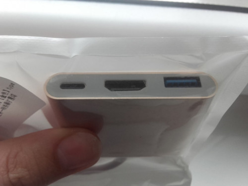 Adapter przejściówka z USB-C na HDMI + USB + USB-C, smartfon-TV, lapto