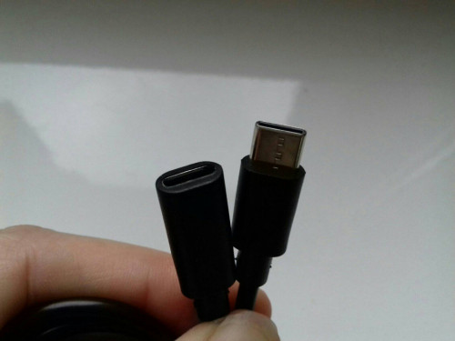 Przedłużacz kabla USB-C, 100cm, 1m, NOWY, czarny, PL014295109