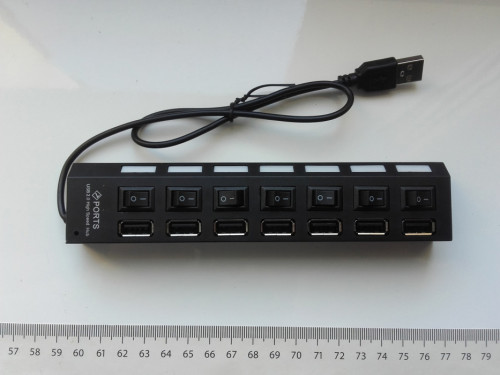 Hub USB 2.0 z przełącznikami, rozdzielacz USB 2.0 na 7 portów USB NOWE