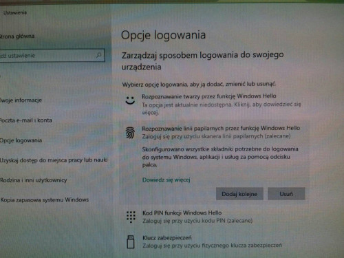 Czytnik linii papilarnych USB, Windows Hello Fingerprint NOWY FT101 V1
