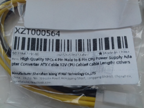 ATX EPS CPU z 4Pin męski na 8Pin żeński, EPS Adapter kabla zasilająceg