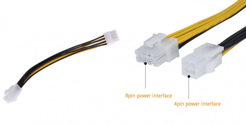 ATX EPS CPU z 4Pin męski na 8Pin żeński, EPS Adapter kabla zasilająceg