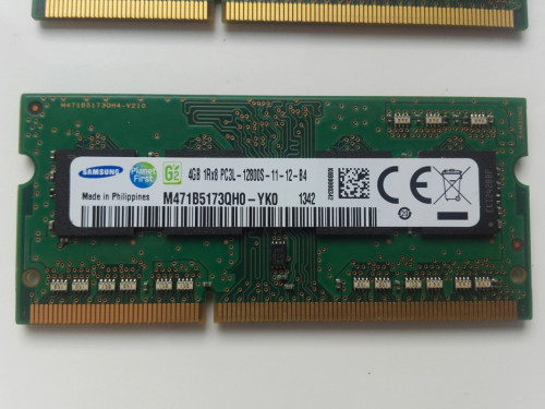 RAM DDR3, PC3L, Samsung 8GB =2x4GB, 1600MHz, 12800S, Sprawne, używane