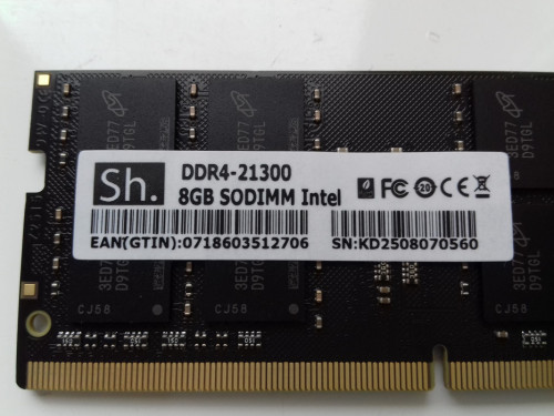 Sh. DDR4 8GB, PC4 2666, RAM laptopowy, SO-DIMM Intel, Micron, przetest