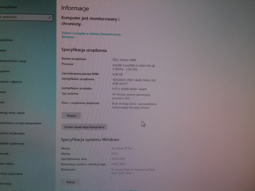 SFF, Dell Vostro 3800, i3-4150, SSD 256GB, DDR3 4GB, mała obudowa, HDM