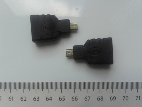 MicroHDMI Adapter do HDMI, Micro HDMI wtyk męski do HDMI żeński