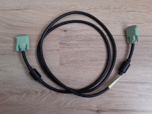 Kabel DVI-D-DVI-D Dual Link, 2m, 200cm, Sprawny kolor czarny z zielony