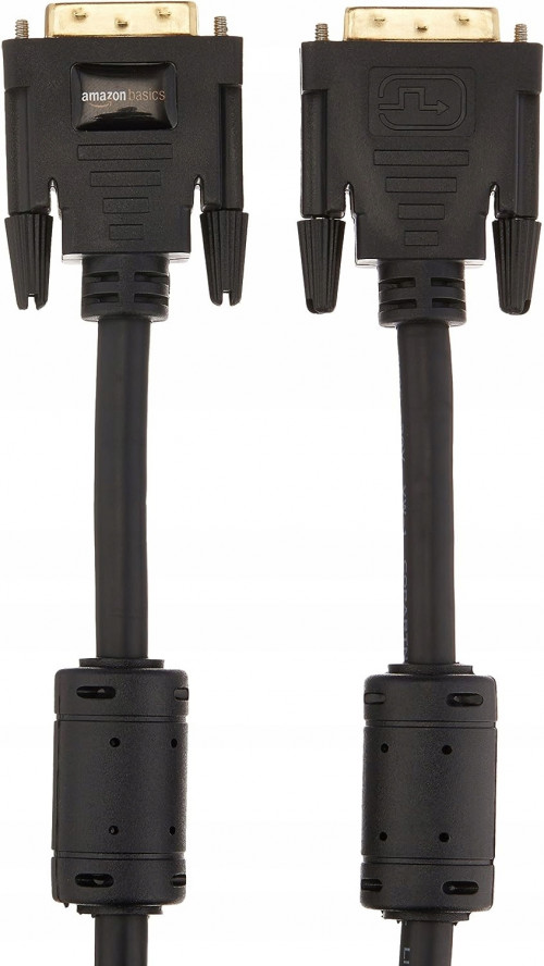 Kabel AmazonBasic DVI-D Dual Link, 24+1, 90cm, 0,9m, kolor czarny, Now