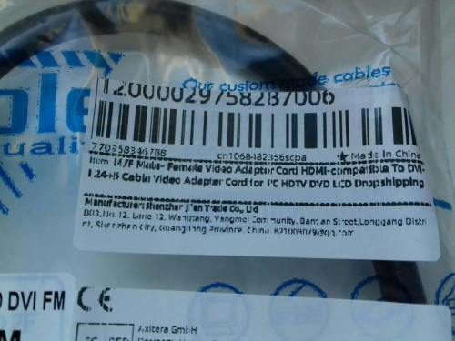 DVI do HDMI 24+5 Adapter-kabel, HDMI - DVI-D Dual-Link, Converter 2560