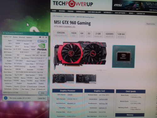 MSI GeForce GTX 960 Gaming 2GB GDDR5, DVI, HDMI, DisplayPort, sprawna,