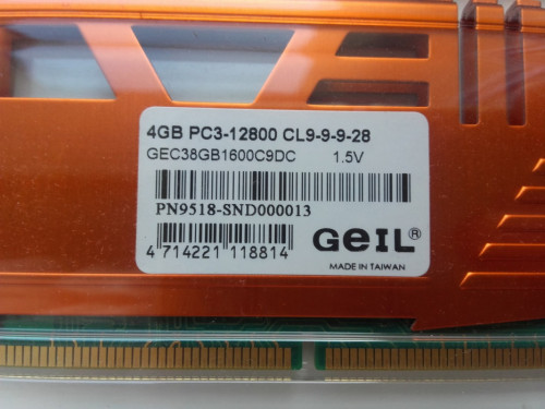 GeIL Enhance Corsa DDR3, 8GB = 2x4GB 1600MHz, PC3 12800 CL9, Używana S