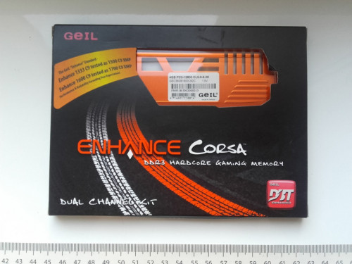 GeIL Enhance Corsa DDR3, 8GB = 2x4GB 1600MHz, PC3 12800 CL9, Używana S