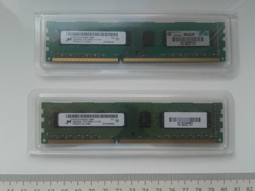 Micron DDR3, 8GB,(4GB+4GB), 1600MHz, PC3 12800 DIMM, HP, Używana Spraw