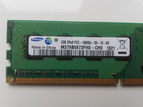 Samsung DDR3 2GB PC3 1333Mhz, 10600U-09-10-B0, M378B5673FH0-CH9