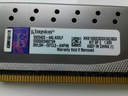 Kingston HyperX Genesis, DDR3, 4GB 1600MHz, 1,5V, nie działa, 2172246