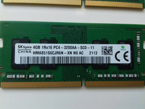 SK hynix DDR4 2x4GB =8GB, PC4 3200AA, RAM laptopowy, SODIMM, HMA851S6C