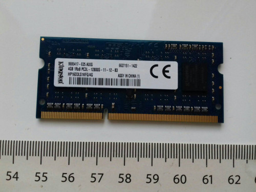 Kingston DDR3 4GB, PC3L-12800S, SODIMM, 1,35V, 1600MHz, laptopowy, HP1