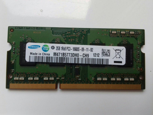 Samsung DDR3 2GB, PC3-10600S, SODIMM, 1,5V, 1333MHz, laptopowy, CN M47