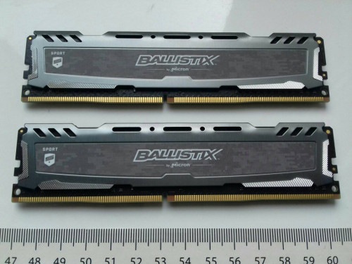 16GB Micron BALLISTIX DDR4 2x8GB 3000Mhz, PC4-24000, CL15, 1,35V, BLS8