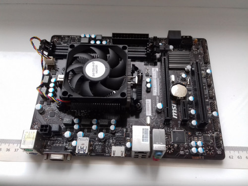 MSI A68HM-E33 + AMD A4-6300, Sprawne, FM2+, DDR3, HDMI, VGA, SATA, USB