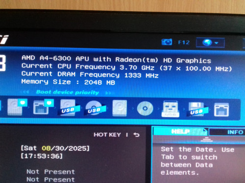 MSI A68HM-E33 + AMD A4-6300, Sprawne, FM2+, DDR3, HDMI, VGA, SATA, USB
