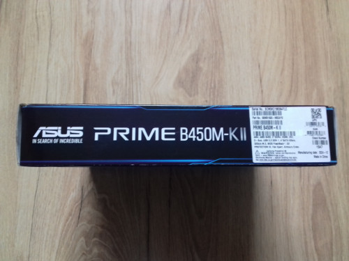 Pudełko od płyty głównej ATX Asus Prime B450M-KII, DVD, papiery, SCM0K
