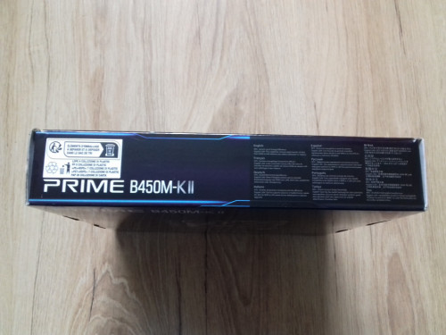 Pudełko od płyty głównej ATX Asus Prime B450M-KII, DVD, papiery, SCM0K