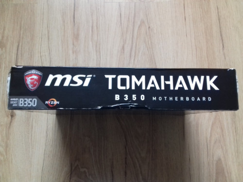 Pudełko od płyty głównej ATX MSI Tomahawk B350, CD, papiery, OCZ, 601-