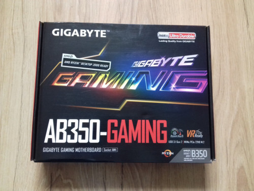 Pudełko od płyty głównej ATX Gigabyte AB350 Gaming, GA-AB350-GAMING, S