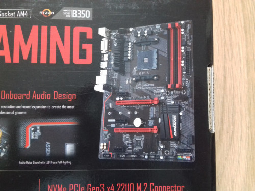 Pudełko od płyty głównej ATX Gigabyte AB350 Gaming, GA-AB350-GAMING, S
