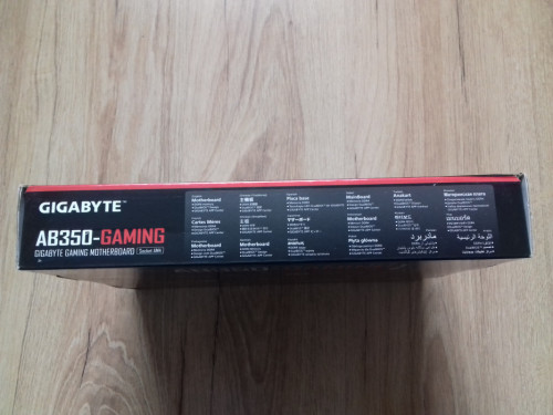 Pudełko od płyty głównej ATX Gigabyte AB350 Gaming, GA-AB350-GAMING, S