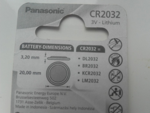 Bateria pastylkowa CR2032 Panasonic Lithium Coin 3V, Bateria litowa CR