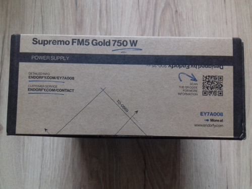 Pudełko od zasilacza ATX Endorfy Supremo FM5 Gold 750W, EY7A0082411002