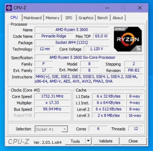 AMD Ryzen 5 2600 + chłodzenie, 6x3,4GHz, AM4,19MB AF