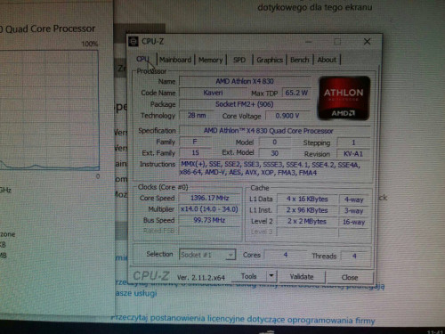 AMD Athlon X4 830, FM2+, Quad Core, 3GHz turbo 3,4GHz, 65W, AD830XYBI4