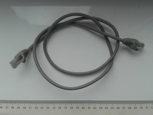 Kabel LAN RJ45, 100cm, szary, patch cord 5e UTP, 24AWG, używany