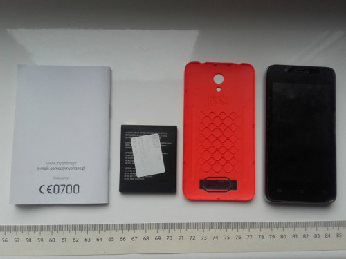 Smartfon MyPhone C-Smart III czerwony, w kartoniku, uszkodzony, dual S