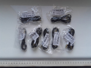 Kabel audio 1m AUX miniJack 3,5mm płaski, stereo 100cm