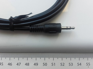 Kabel audio 1,5m AUX miniJack 3,5mm, stereo 150cm czarny