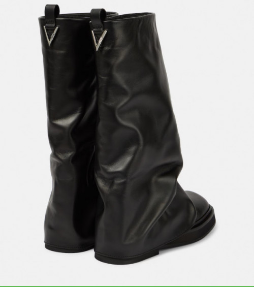 Skórzane buty w kolorze czarnym