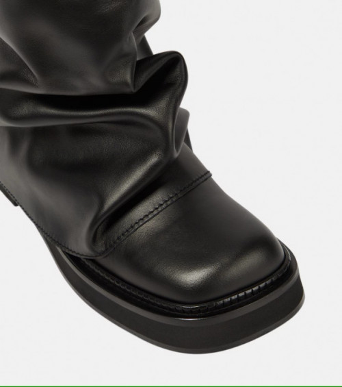 Skórzane buty w kolorze czarnym