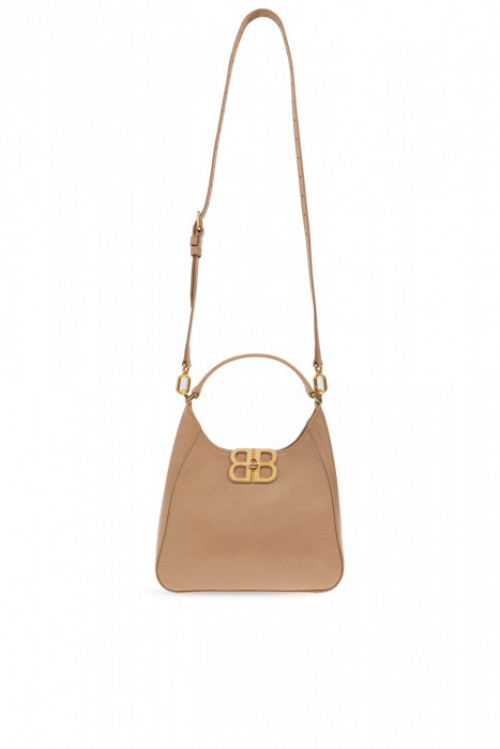Torebka na ramię beżowa BB Soft typu hobo