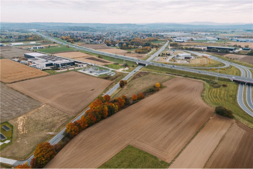 Działka usługowa przy DK 75 i autostradzie A4