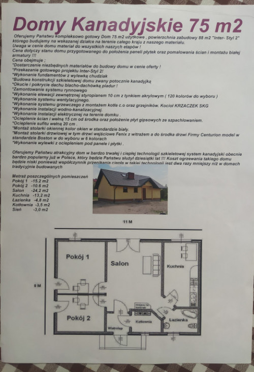 Działka budowlana w centrum Dominikowic (woj.małopolskie)