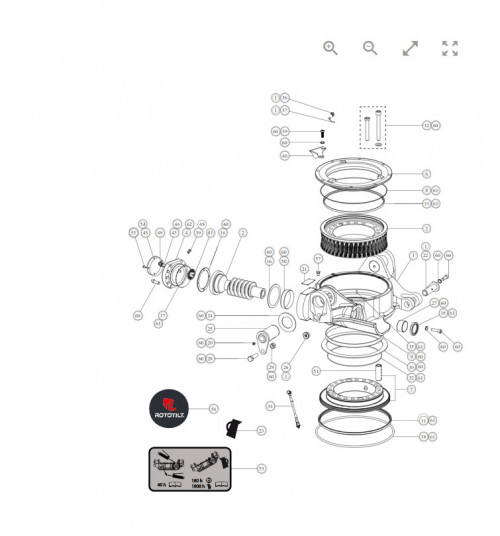 Części do tiltrotatora Rototilt Indexator RT40 RT60 uszczelnienia inne