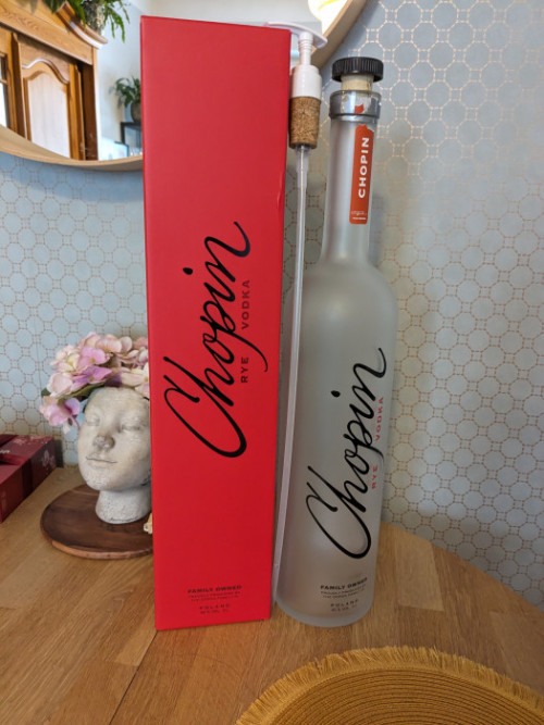 Butelka Chopin 3L+Pompka+Karton PUSTA Kolekcjonerska